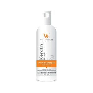 Well Straight Keratin Protien Post Care Shampoo 100% Paraben and Sulphate Free For Dry Damage Hair, 500ml