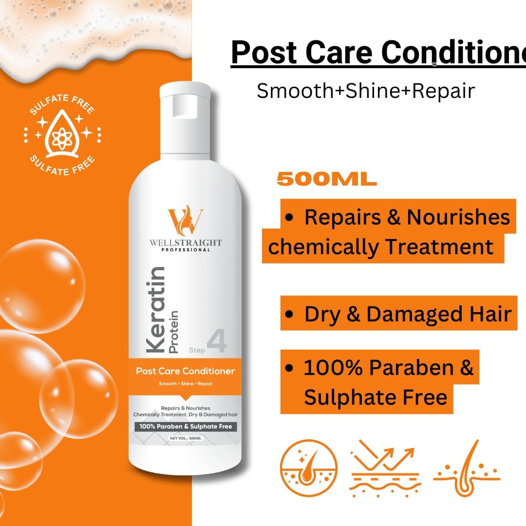 Well Straight Post Care Hair Conditioner, 500 ml - Image 4